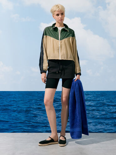 Bernadine Faux Suede Espadrille Mules, Black Textured, hi-res