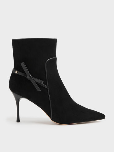 Gi&agrave;y boots cao g&oacute;t cổ cao, Đen họa tiết, hi-res