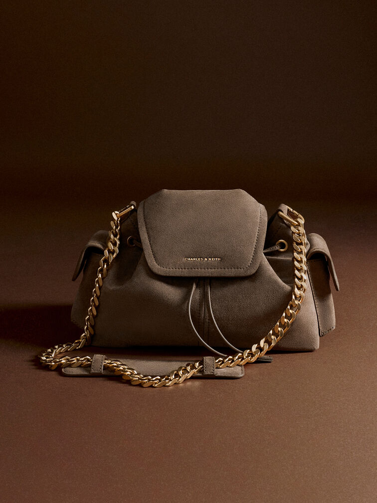 Noane Side-Pocket Bucket Bag, Stone Grey, hi-res