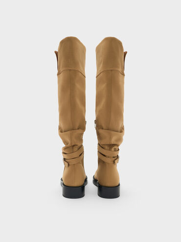 Eilis Faux Suede Thigh-High Boots, Camel, hi-res