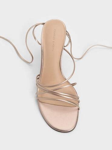 Gi&agrave;y sandals đế xuồng Noona Metallic, Rượu vang, hi-res