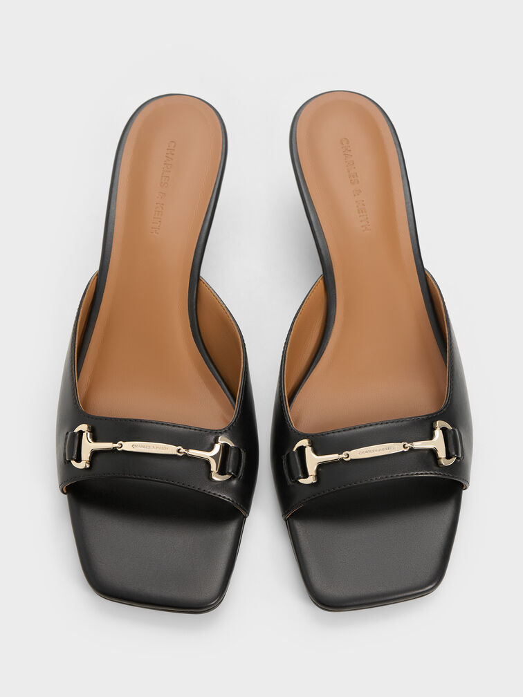 Giày mules cao gót Erinna Metallc-Accent, Đen, hi-res