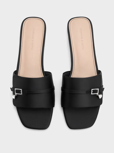 D&eacute;p quai ngang Satin Teardrop-Crystal, Đen họa tiết, hi-res