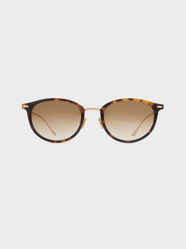 Minnow Metal-Rim Round Sunglasses, T. Shell, hi-res