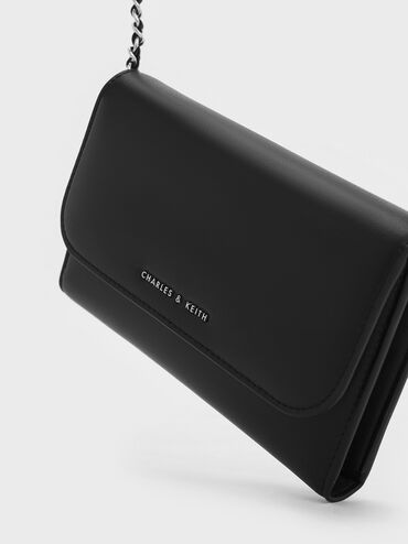 Octavia Front Flap Long Wallet, Noir, hi-res