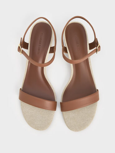 Giày sandals cao gót mũi tròn Block Heel, Nhiều màu, hi-res