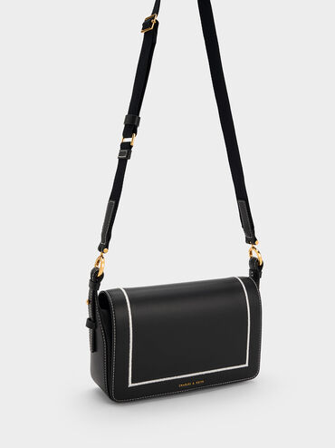 Astra Chain Handle Bag, Black, hi-res