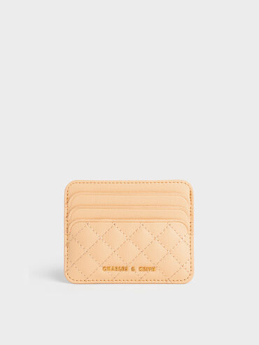 Quilted Card Holder, Yellow, hi-res