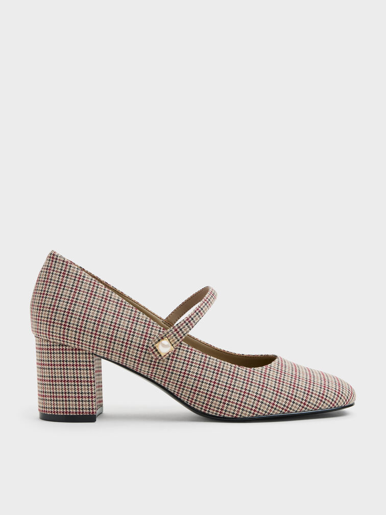 Gi&agrave;y cao g&oacute;t b&iacute;t mũi Marie Checkered, Nhiều m&agrave;u, hi-res