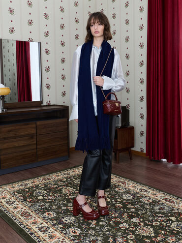 Túi cầm tay Arwen Quilted, Đỏ burgundy, hi-res