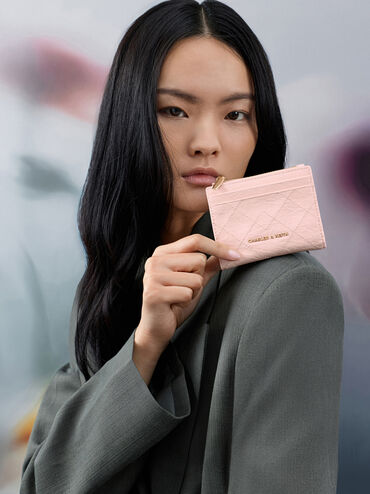 V&iacute; ngắn Duo Quilted hồng phớt, Soft Pink, hi-res