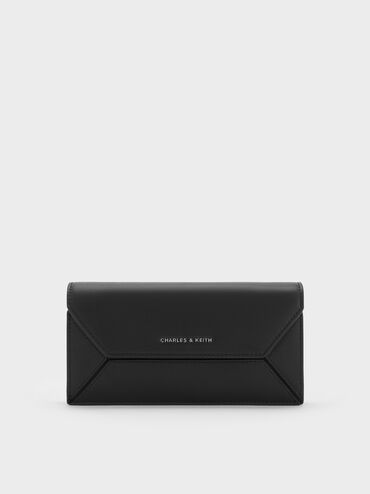 Nasrin Geometric Long Wallet, Noir, hi-res