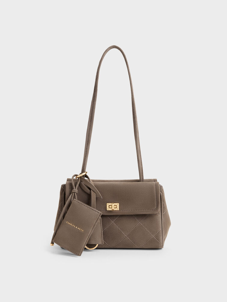 T&uacute;i tote chần b&ocirc;ng Apfra, Stone Grey, hi-res