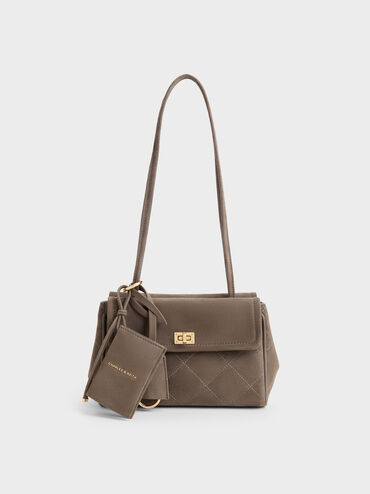 T&uacute;i tote chần b&ocirc;ng Apfra, Stone Grey, hi-res