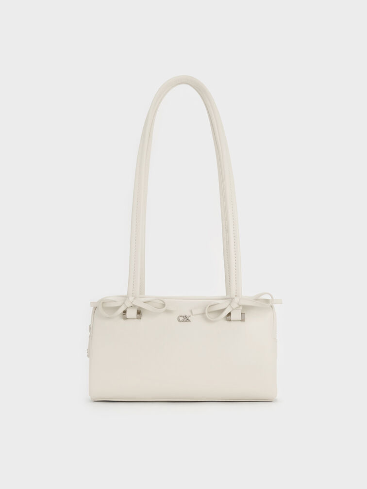 T&uacute;i đeo vai phom chữ nhật Shirley Bow, Daisy Chalk, hi-res