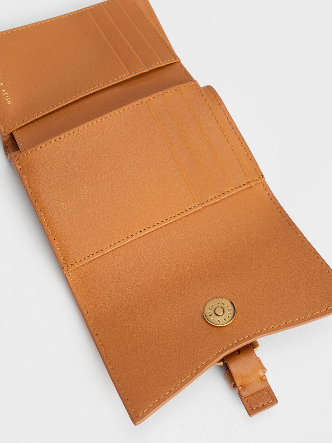 Annelise Belted Wallet, Orange, hi-res
