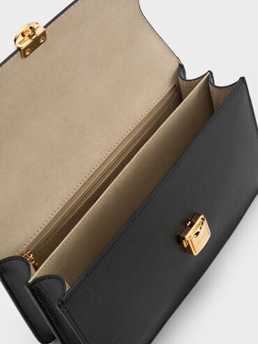 Acelynn Rope-Chain Shoulder Bag, Black, hi-res