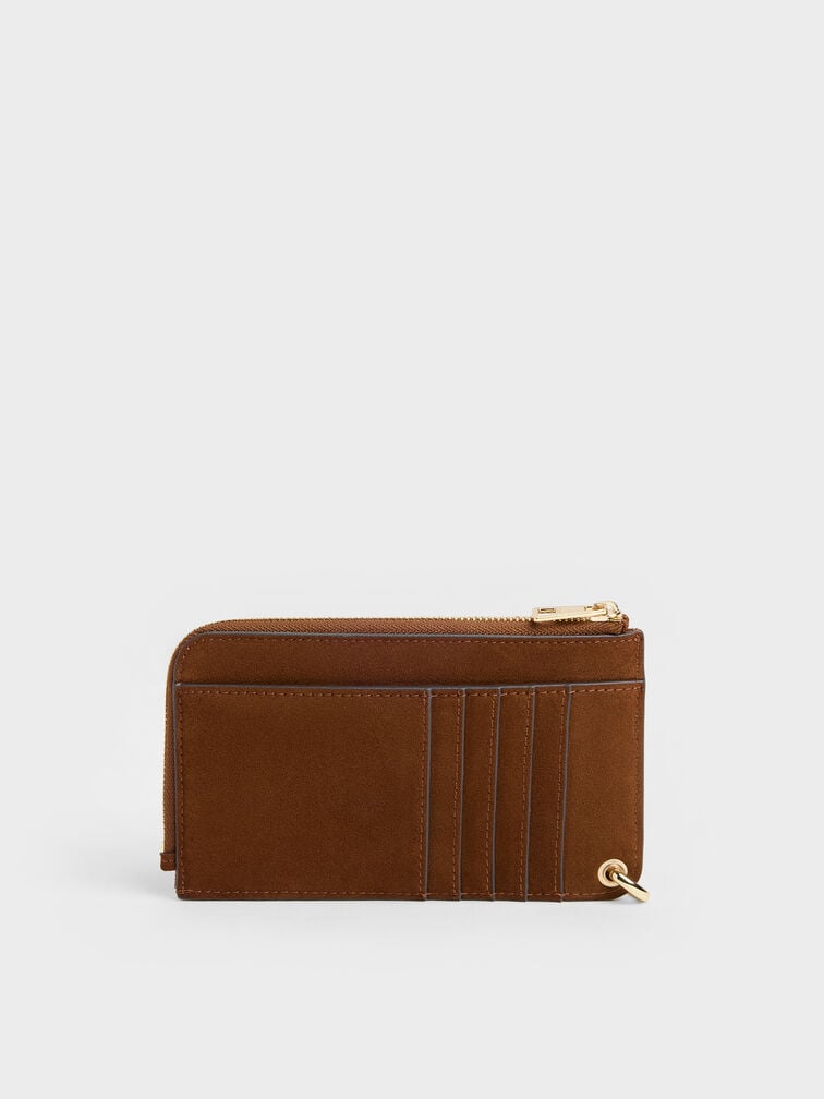V&iacute; ngắn kho&aacute; zip Lillith n&acirc;u hồ đ&agrave;o, Pecan Brown, hi-res