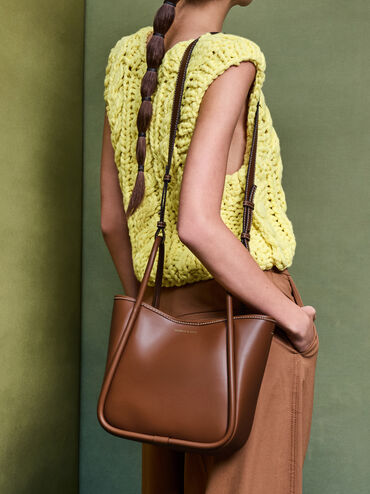 Túi tote Mini Lyla Tubular, Chocolate, hi-res