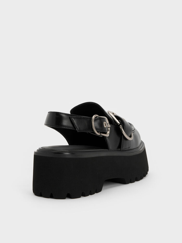 Eliot Platform Slingback Loafers, Black, hi-res