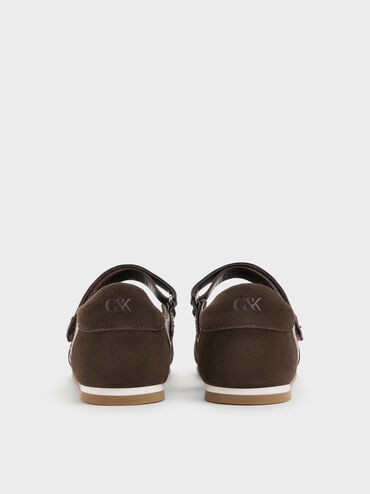 Jace Leather & Suede Mary Jane Sneakers, Dark Brown, hi-res