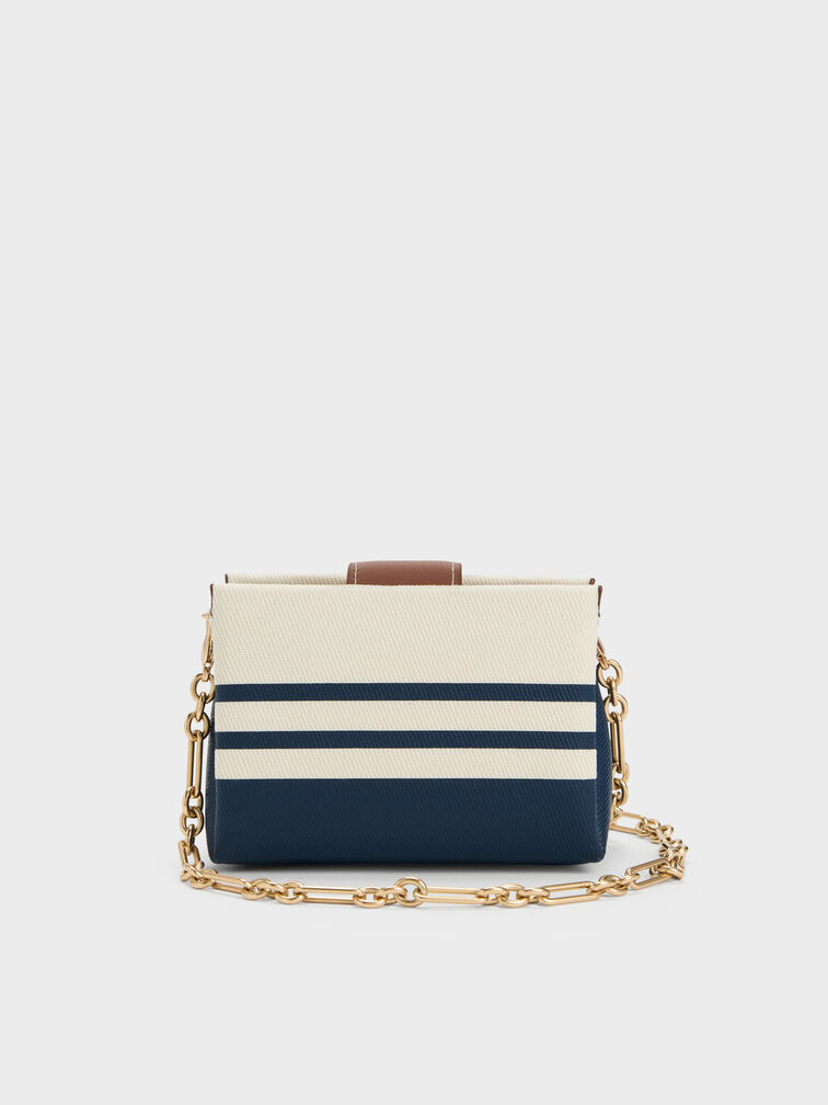 T&uacute;i x&aacute;ch chữ nhật Bosie Canvas Striped, Nhiều m&agrave;u, hi-res