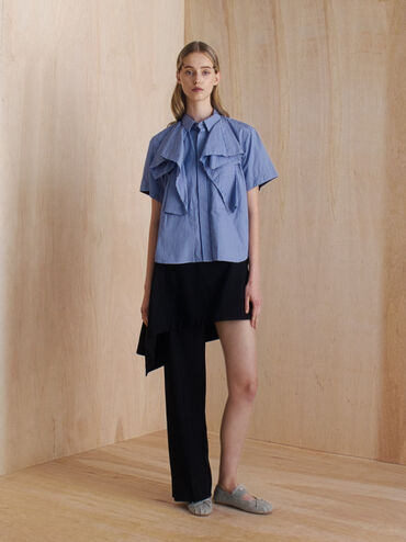 Winona Felt Mary Jane Flats, Light Grey, hi-res