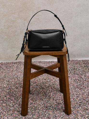 T&uacute;i đeo vai Mini Haylen, Đen, hi-res