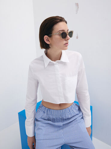 Kính mát gọng mắt mèo Maeva, Be, hi-res