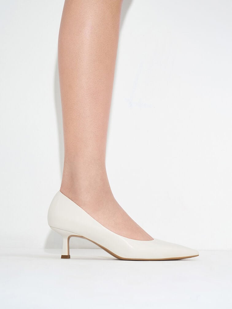 Gi&agrave;y cao g&oacute;t mũi nhọn Pointed Kitten, Phấn, hi-res