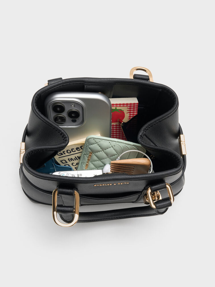 T&uacute;i tote h&igrave;nh thang Mini Scottie, Đen, hi-res