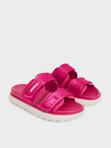 Dép quai ngang Clementine Recycled Polyester Sports, Hồng fuchsia, hi-res
