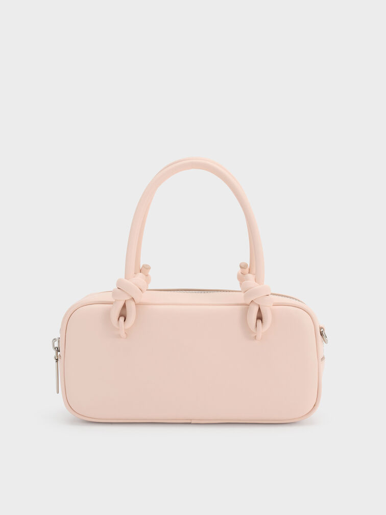 Sammie Knotted-Handle Elongated Tote Bag, Soft Pink, hi-res