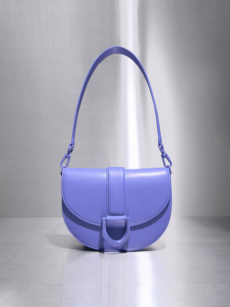 Gabine Saddle Bag, Purple, hi-res