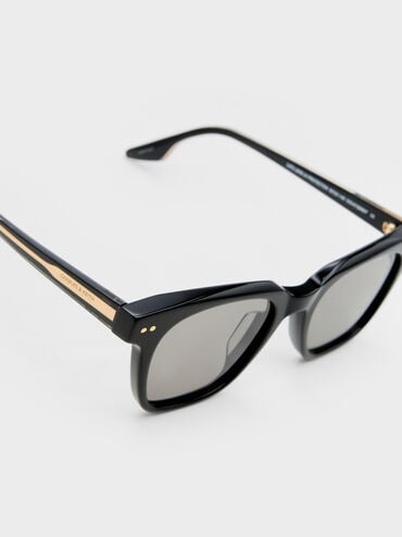 Bianca Square Sunglasses, Black, hi-res