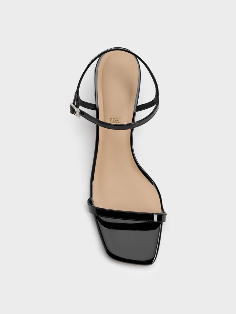 Gi&agrave;y sandals cao g&oacute;t Emmaline, Đen b&oacute;ng, hi-res