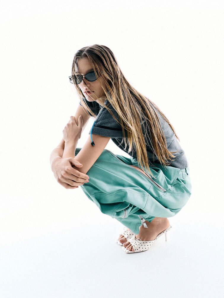 Sadira Polka-Dot Heeled Mules, Multi2, hi-res