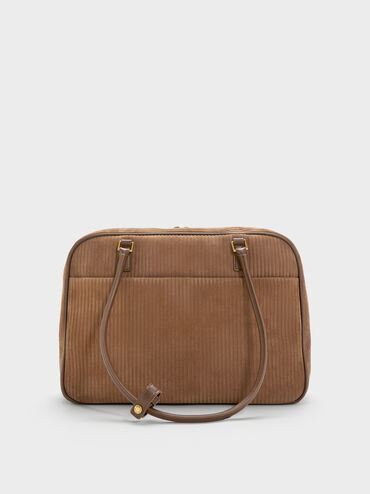 Túi đeo vai phom chữ nhật Large Sianna, Nâu mocha, hi-res