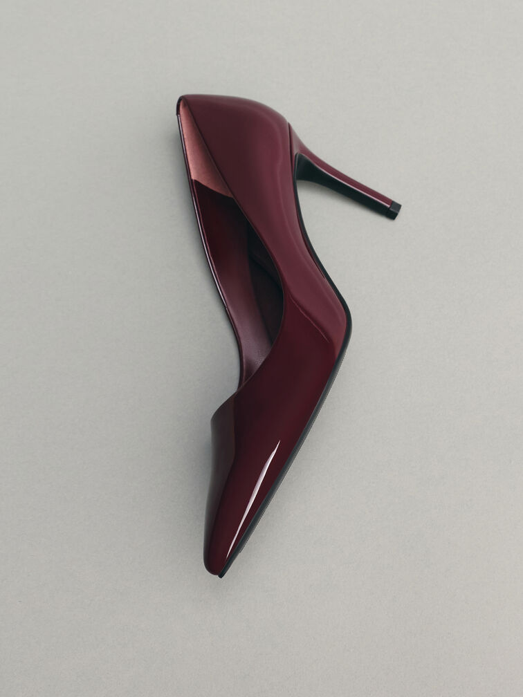 Gi&agrave;y cao g&oacute;t mũi nhọn Emmy Patent, Đỏ burgundy, hi-res