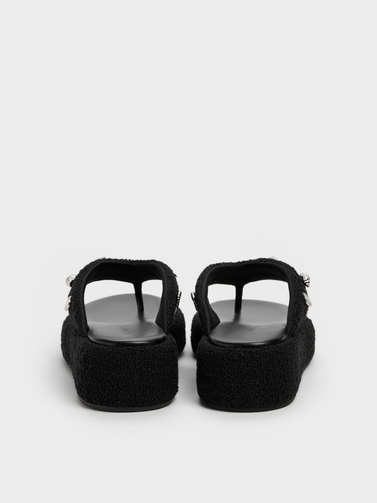 D&eacute;p kẹp đế xuồng Tweed Beach, Đen họa tiết, hi-res