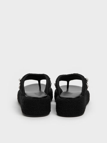 D&eacute;p kẹp đế xuồng Tweed Beach, Đen họa tiết, hi-res