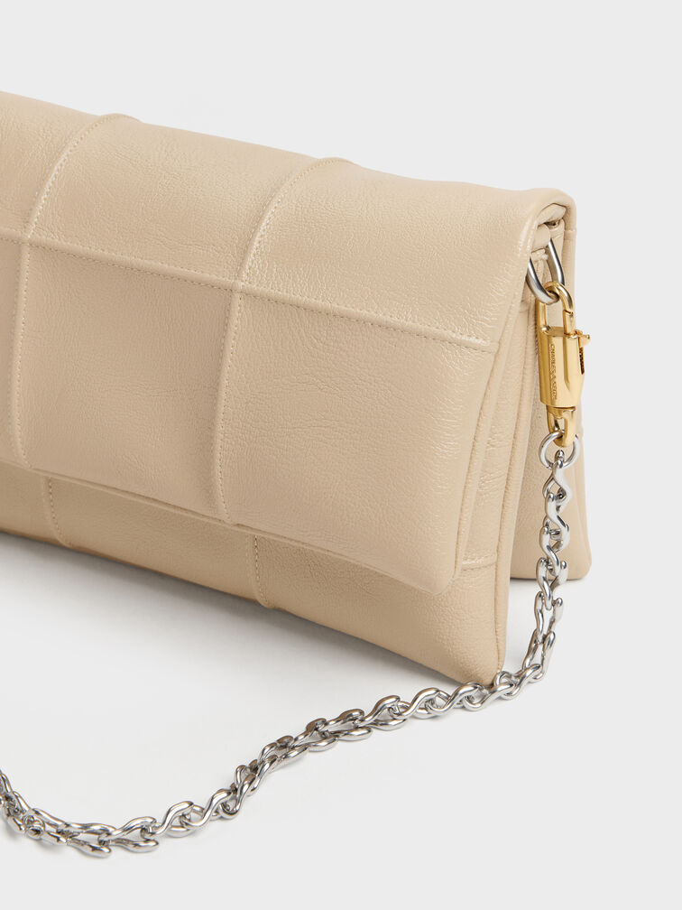 T&uacute;i đeo ch&eacute;o chần b&ocirc;ng Delfina, Sand Beige, hi-res
