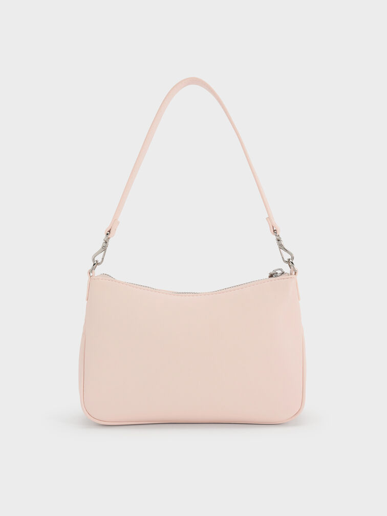 T&uacute;i đeo vai Mini Reese Ruched Bow, Soft Pink, hi-res