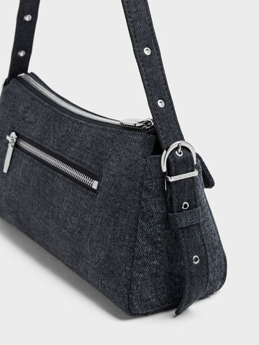 T&uacute;i đeo vai h&igrave;nh thang Rachel Denim, Xanh denim, hi-res