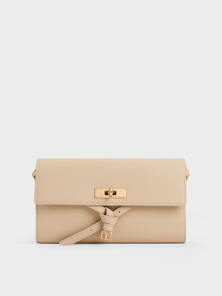 T&uacute;i đeo ch&eacute;o thắt d&acirc;y Tricha c&aacute;t be, Sand Beige, hi-res