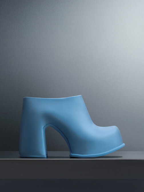 Giày mules cao gót Pixie Platform, Xanh blue, hi-res