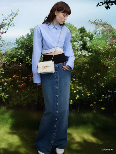 T&uacute;i đeo ch&eacute;o Alva Quilted, Kem, hi-res