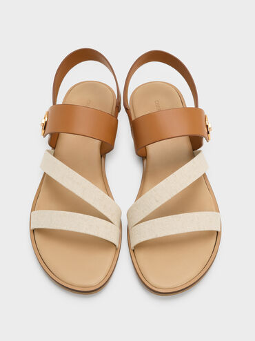 Gi&agrave;y sandals Yara Turn Lock Strappy, V&agrave;ng caramel, hi-res
