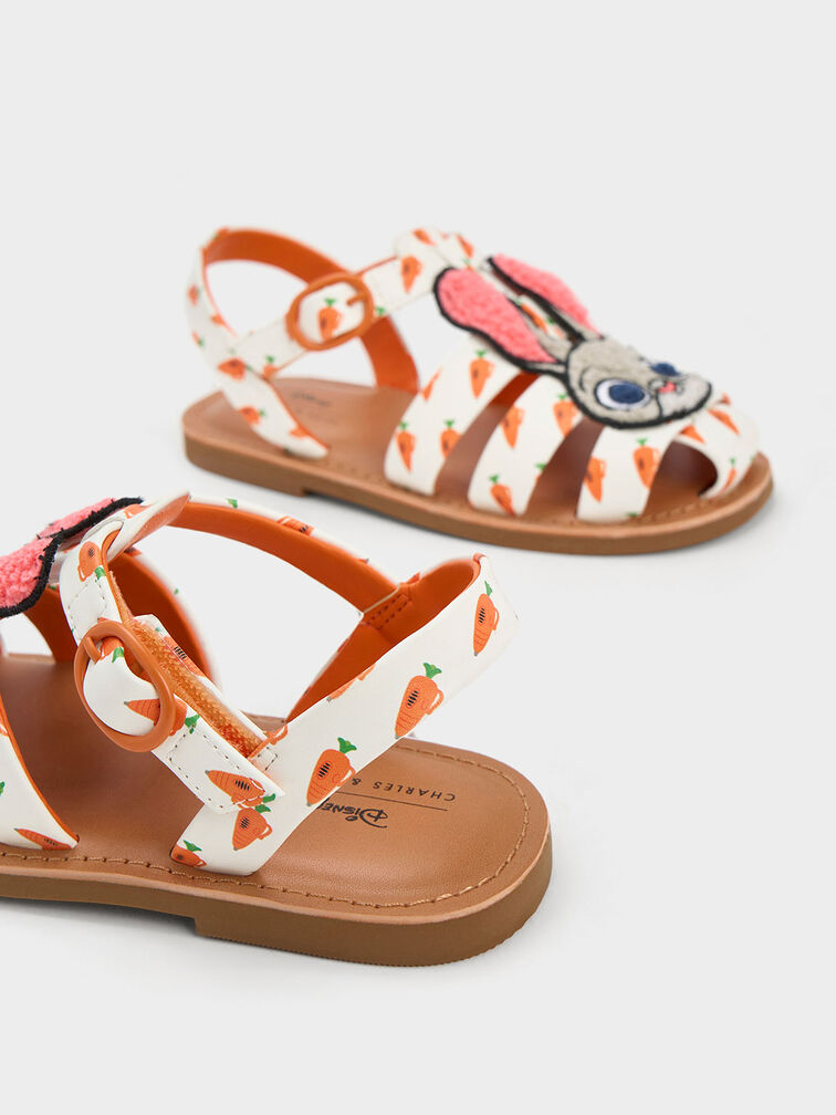 Giày sandals bé gái Judy Hopps Carrot-Print Gladiator, Nhiều màu, hi-res