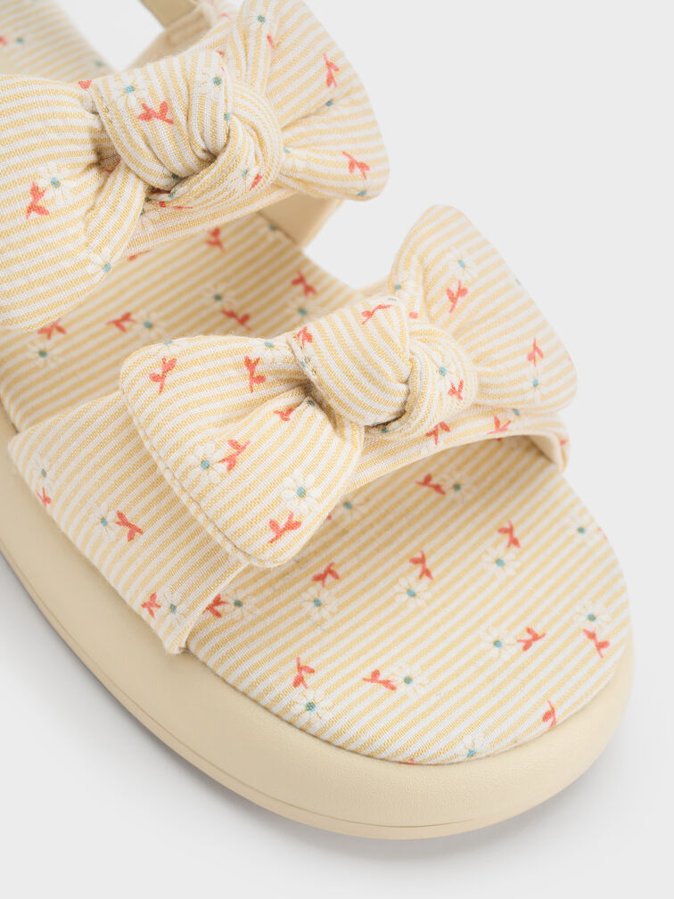 Gi&agrave;y sandals b&eacute; g&aacute;i Floral Bow, V&agrave;ng, hi-res